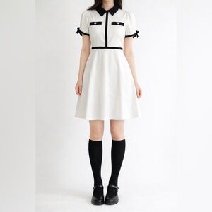 Karl Lagerfeld Paris Bow Sleeve Aline Mini Dress